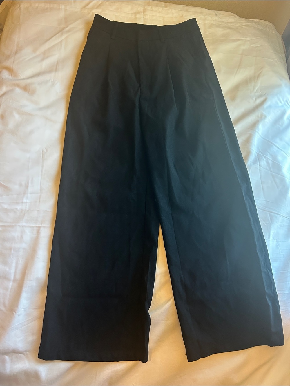 Cider Black Wide-Leg Dress Trousers